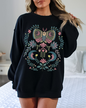 Load image into Gallery viewer, Celestial Mystical Crewneck Sweatshirt, Boho Design, Trendy Pullover
