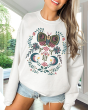 Load image into Gallery viewer, Celestial Mystical Crewneck Sweatshirt, Boho Design, Trendy Pullover
