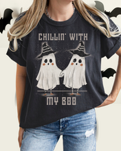 Load image into Gallery viewer, Halloween Comfort Colors® T-Shirt, Chillin&#39; With My Boo Women&#39;s Gothic Creepy Design T-Shirt
