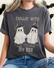 Load image into Gallery viewer, Halloween Comfort Colors® T-Shirt, Chillin&#39; With My Boo Women&#39;s Gothic Creepy Design T-Shirt
