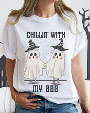 Load image into Gallery viewer, Halloween Comfort Colors® T-Shirt, Chillin&#39; With My Boo Women&#39;s Gothic Creepy Design T-Shirt
