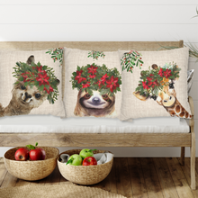 Load image into Gallery viewer, Christmas Throw Pillow Covers, Christmas Dec, Rustic Dec, Home Dec, Farmhouse Dec, Holiday Pillow Covers
