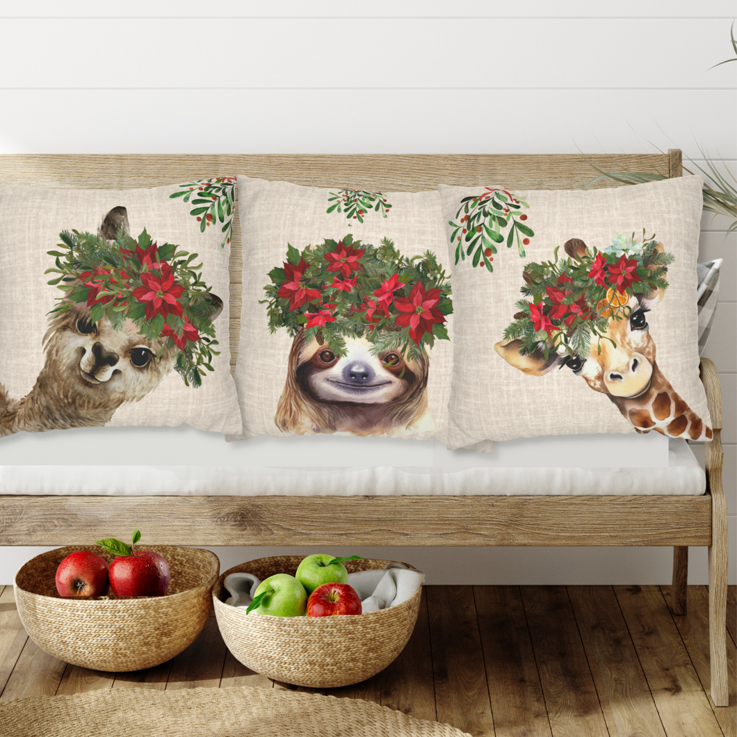 Christmas Throw Pillow Covers, Christmas Dec, Rustic Dec, Home Dec, Farmhouse Dec, Holiday Pillow Covers