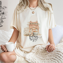 Load image into Gallery viewer, Feeling Cozy Comfort Colors® Winter or Christmas T-Shirt, Women&#39;s Cozy T-Shirt, Winter Cozy Sleep Shirt, Snow Day Shirt
