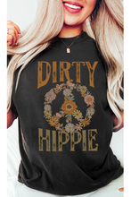 Load image into Gallery viewer, Dirty Hippie Peace Sign T-Shirt, Vintage-Inspired T-Shirt, Trendy Hippie T-Shirt Ovrersized Design and T-Shirt
