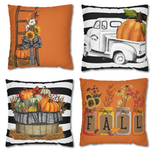 Load image into Gallery viewer, Fall Pillow Covers, Rustic Country Square Covers, Country Farmhouse Decor, Coordinating Pillow Cover Set, Farmhouse Pillows
