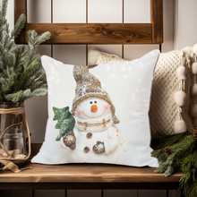 Load image into Gallery viewer, Christmas Pillow Covers, Square Pillow Cover, Country Pillow Covers, Holiday Decor Pillow Cover, Tis The Season, Fun Christmas Pillows
