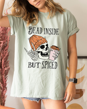 Load image into Gallery viewer, Dead Inside But Spiced Halloween Comfort Colors® T-Shirt, Funny Pumpkin Spice Design T-Shirt
