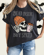 Load image into Gallery viewer, Dead Inside But Spiced Halloween Comfort Colors® T-Shirt, Funny Pumpkin Spice Design T-Shirt
