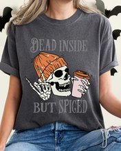 Load image into Gallery viewer, Dead Inside But Spiced Halloween Comfort Colors® T-Shirt, Funny Pumpkin Spice Design T-Shirt
