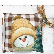 Load image into Gallery viewer, Christmas Pillow Covers, Rustic Country Square covers, Country Farmhouse Decor, Cute Coordinating Pillow Cover Set, Farmhouse Pillows
