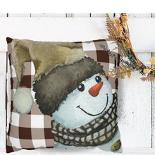 Load image into Gallery viewer, Christmas Pillow Covers, Rustic Country Square covers, Country Farmhouse Decor, Cute Coordinating Pillow Cover Set, Farmhouse Pillows
