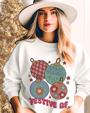 Load image into Gallery viewer, Funny Festive AF Christmas Crewneck Sweatshirt Grey, Ash, Sand, White, Pink
