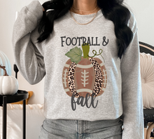 Load image into Gallery viewer, Football and Fall Women&#39;s Crewneck Sweatshirt, Cute Watercolor Football Pumpkin Fall Shirt
