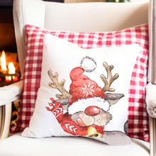 Load image into Gallery viewer, Christmas Pillow Cover, Winter Reindeer Pillow Cover, Christmas Scarf, Holiday Pillow Cover, Holiday Decor Pillow Cover
