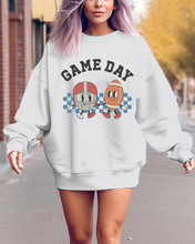 Load image into Gallery viewer, Women&#39;s Retro Design Game Day Sweatshirt, Cute Football Mom Crewneck Shirt
