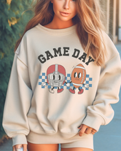 Load image into Gallery viewer, Women&#39;s Retro Design Game Day Sweatshirt, Cute Football Mom Crewneck Shirt
