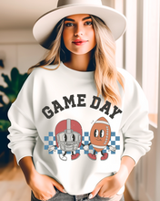 Load image into Gallery viewer, Women&#39;s Retro Design Game Day Sweatshirt, Cute Football Mom Crewneck Shirt
