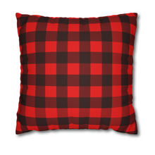 Load image into Gallery viewer, Christmas Pillow Cover, West Highland Terrier, Square Pillow Cover, Terrier in a Tartan Scarf, Holiday Pillow Cover, Holiday Decor Pillow Cover
