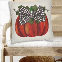 Load image into Gallery viewer, Fall Pillow Cover, Fall Farmhouse, Country Square Pillow Covers, Pumpkin Pillow Cover, Pillow Cover, Fall Decor, Autumn Home Decor
