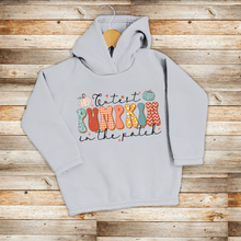 Load image into Gallery viewer, Fall Toddler Pullover Fleece Hoodie, Cutest Pumpkin In The Patch Hooded Sweatshirt, Kids Cozy Pumpkin Patch Hoodie, 2T-6T Sizes
