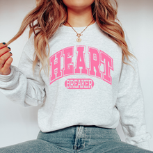 Load image into Gallery viewer, Valentine's Day Varsity Heart Breaker Unisex-Size Crewneck Sweatshirt Valentine's Day Gift for Her, Cozy Winter Pullover
