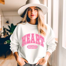 Load image into Gallery viewer, Valentine's Day Varsity Heart Breaker Unisex-Size Crewneck Sweatshirt Valentine's Day Gift for Her, Cozy Winter Pullover

