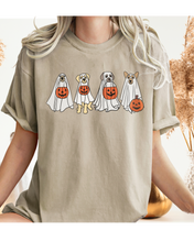 Load image into Gallery viewer, Halloween Trick or Treat Dogs Comfort Colors® T-Shirt, Women&#39;s Cute Retro Dogs Funny T-Shirt
