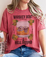 Load image into Gallery viewer, Whiskey Bent and Hell Bound Comfort Colors® Shirt, Women&#39;s Desert T-Shirt, Garment Dyed, Retro Inspired T-Shirt, Boho T-Shirt
