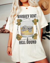 Load image into Gallery viewer, Whiskey Bent and Hell Bound Comfort Colors® Shirt, Women&#39;s Desert T-Shirt, Garment Dyed, Retro Inspired T-Shirt, Boho T-Shirt
