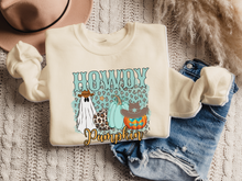 Load image into Gallery viewer, Women&#39;s Howdy Pumpkin Sweatshirt, Cute Halloween Crewneck Pullover
