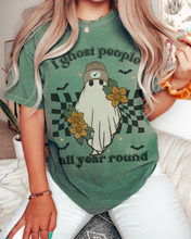 Load image into Gallery viewer, Funny Halloween Comfort Colors® T-Shirt, Women&#39;s I Ghost People All Year Round Funny T-Shirt
