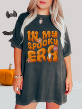 Load image into Gallery viewer, Halloween In My Spooky Era Comfort Colors® T-Shirt, Graphic Tee, Oversized print, Fall Tee
