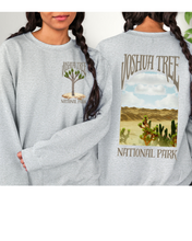 Load image into Gallery viewer, Joshua Tree National Park Unisex Heavy Blend™ Crewneck Sweatshirt Women&#39;s Cozy Hiking Camping Trendy Pullover Front Back Design
