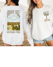 Load image into Gallery viewer, Joshua Tree National Park Unisex Heavy Blend™ Crewneck Sweatshirt Women&#39;s Cozy Hiking Camping Trendy Pullover Front Back Design
