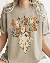 Load image into Gallery viewer, Let&#39;s Go Ghouls Halloween Comfort Colors® T-Shirt, Women&#39;s Halloween Design Tee, Retro Design T-Shirt
