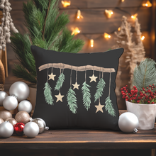 Load image into Gallery viewer, Christmas Pillow Covers, Rustic Country Square Covers, Country Farmhouse Decor, Coordinating Pillow Cover Set, Farmhouse Pillows
