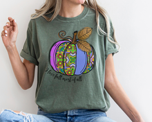 Load image into Gallery viewer, Watercolor Pumpkin Fall Comfort Colors® Hand Drawn Pastel Pumpkin T-Shirt, Women&#39;s Shirt
