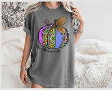 Load image into Gallery viewer, Watercolor Pumpkin Fall Comfort Colors® Hand Drawn Pastel Pumpkin T-Shirt, Women&#39;s Shirt
