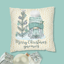 Load image into Gallery viewer, Christmas Pillow Covers, Christmas, Gnomes, Country Square Pillow Covers, Pillow Cover Set, Pastel Gnomes Pillow Case Set
