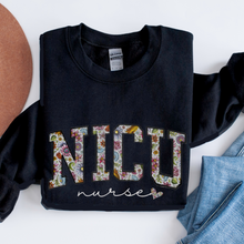 Load image into Gallery viewer, Women&#39;s Sweatshirt, NICU Sweatshirt, Nurse Crewneck, Nurses Crewneck Shirt, Gift For Nurse, Nurse Grad Sweatshirt, Varsity Letters Shirt
