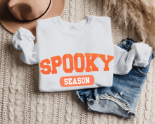 Load image into Gallery viewer, Women&#39;s Halloween or Fall Spooky Season Crewneck Sweatshirt Varsity Letters Shirt
