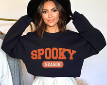 Load image into Gallery viewer, Women&#39;s Halloween or Fall Spooky Season Crewneck Sweatshirt Varsity Letters Shirt
