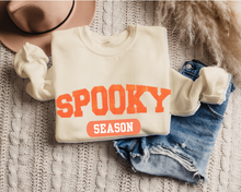 Load image into Gallery viewer, Women&#39;s Halloween or Fall Spooky Season Crewneck Sweatshirt Varsity Letters Shirt
