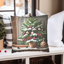 Load image into Gallery viewer, Christmas Pillow Covers, Rustic Country Square covers, Farmhouse Decor Pillowcases Set, Farmhouse Landscapes
