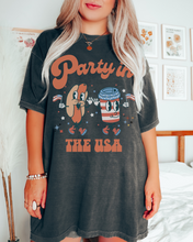 Load image into Gallery viewer, Party In The USA Comfort Colors® Shirt, Trendy 4th of July T-Shirt, Garment Dyed T-Shirt, Retro Inspired T-Shirt
