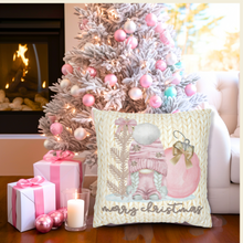 Load image into Gallery viewer, Christmas Pillow Covers, Christmas, Gnomes, Country Square Pillow Covers, Pillow Cover Set, Pastel Gnomes Pillow Case Set
