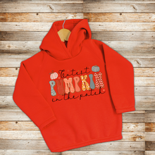 Load image into Gallery viewer, Fall Toddler Pullover Fleece Hoodie, Cutest Pumpkin In The Patch Hooded Sweatshirt, Kids Cozy Pumpkin Patch Hoodie, 2T-6T Sizes
