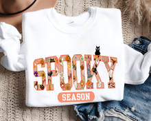 Load image into Gallery viewer, Women&#39;s Halloween or Fall Spooky Season Crewneck Sweatshirt Varsity Letters Shirt
