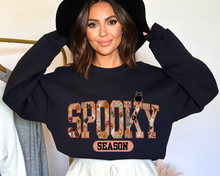 Load image into Gallery viewer, Women&#39;s Halloween or Fall Spooky Season Crewneck Sweatshirt Varsity Letters Shirt
